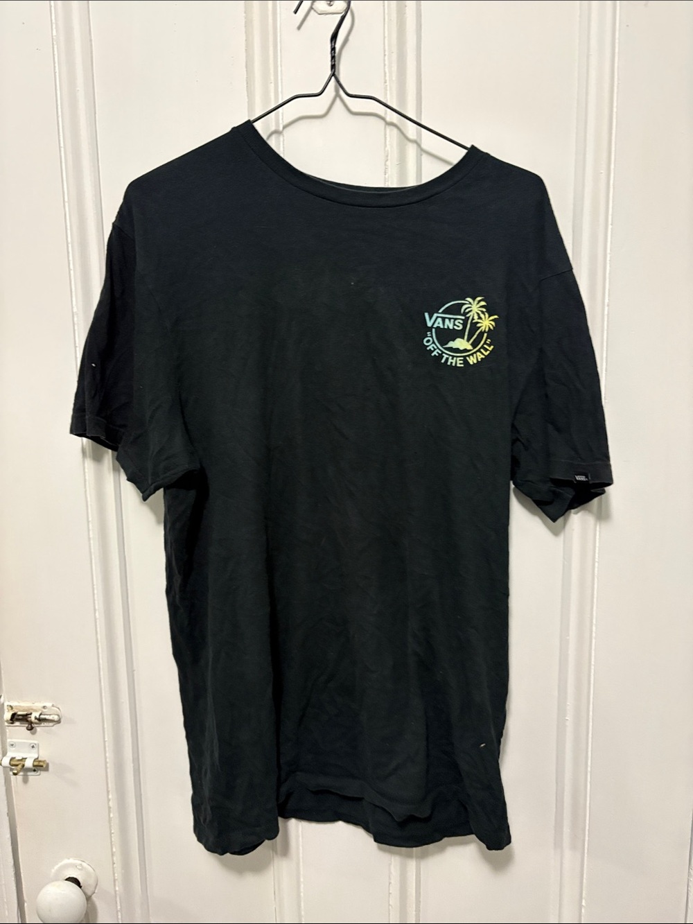 Vans Black Short-Sleeve Tee with Palm Circle Logo